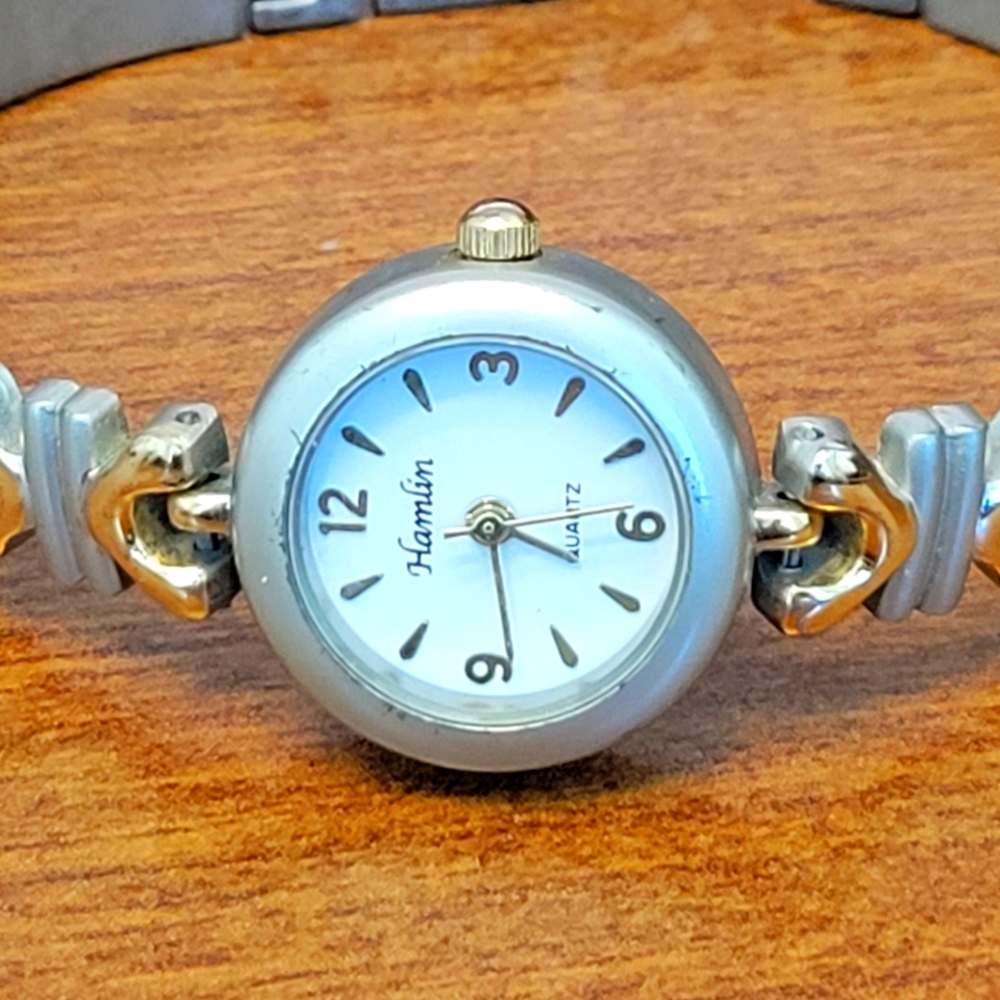 Two Tone Hamlin Bracelet Watch with Quartz Movement